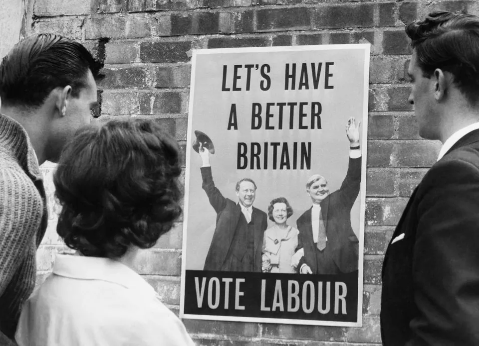 UNITED KINGDOM - SEPTEMBER 01:  Electoral Poster Of Labour Party In Great Britain On September 1959  (Photo by Keystone-France/Gamma-Keystone via Getty Images)